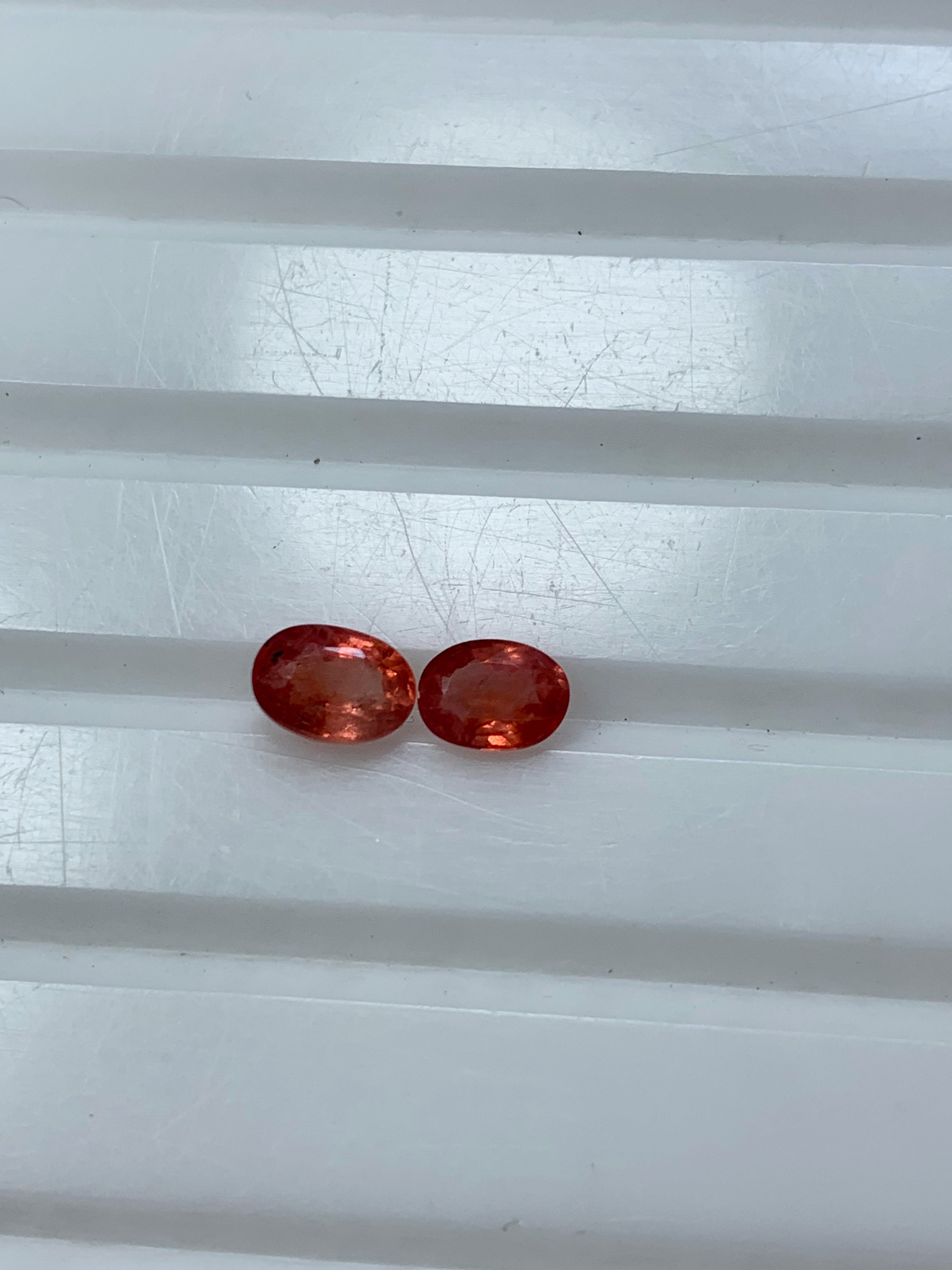 Madagascar orangish red sapphire
