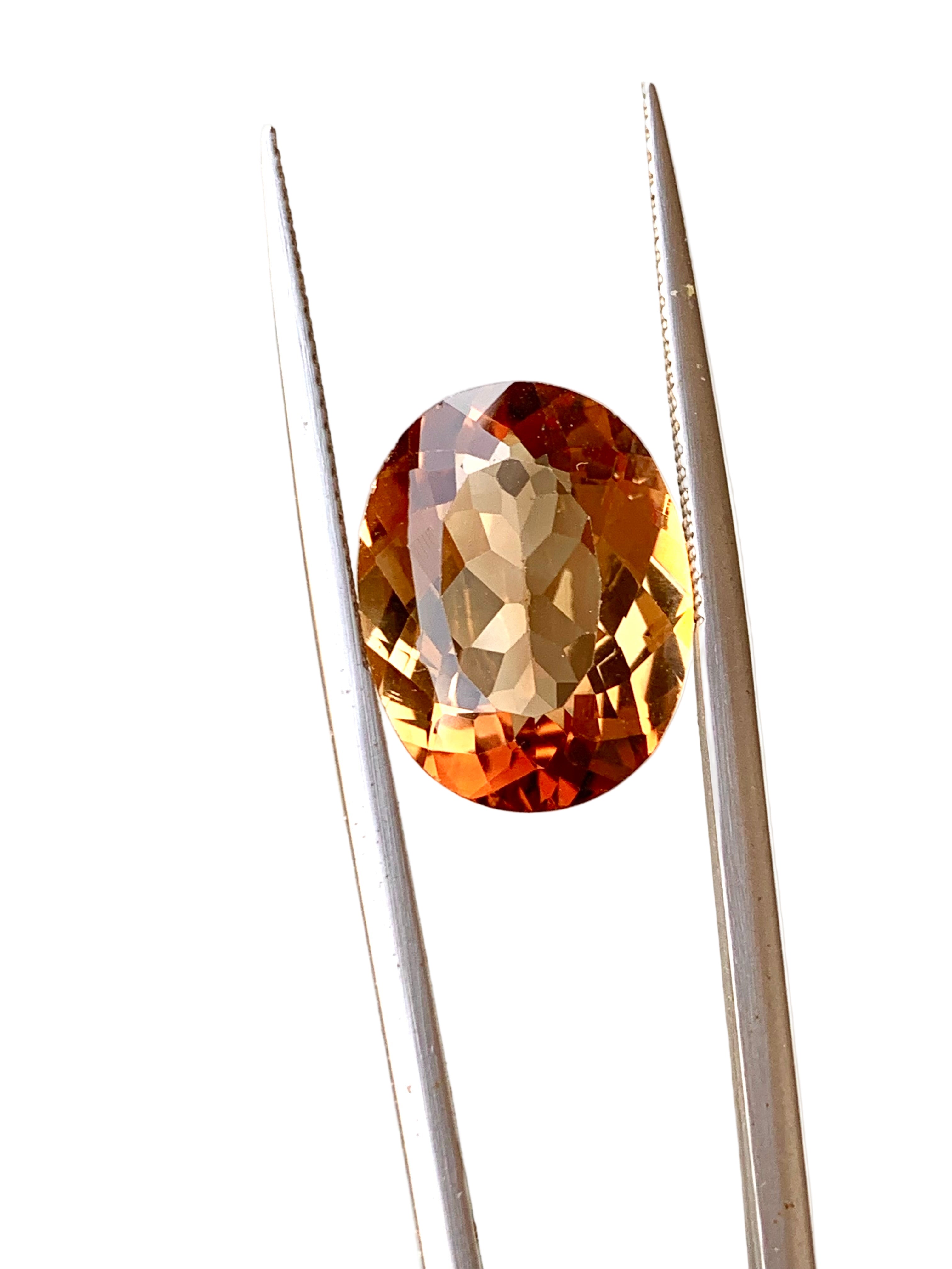 Brown topaz oval cut

