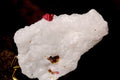 Natural red spinel on calcite matrix for sale