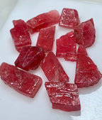 Rough rhodonite garnet stones

