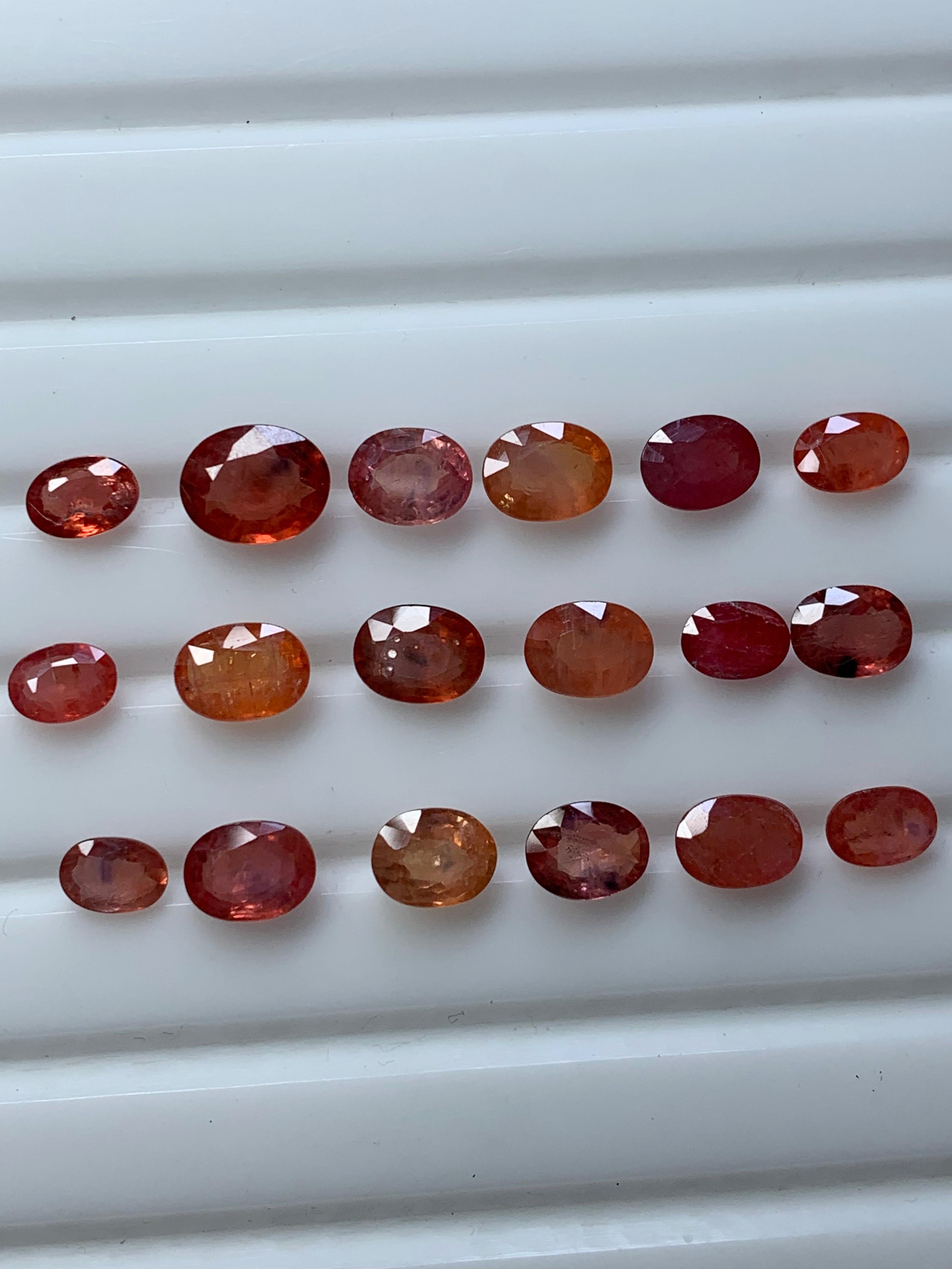 15 carat natural orangish red sapphire certified

