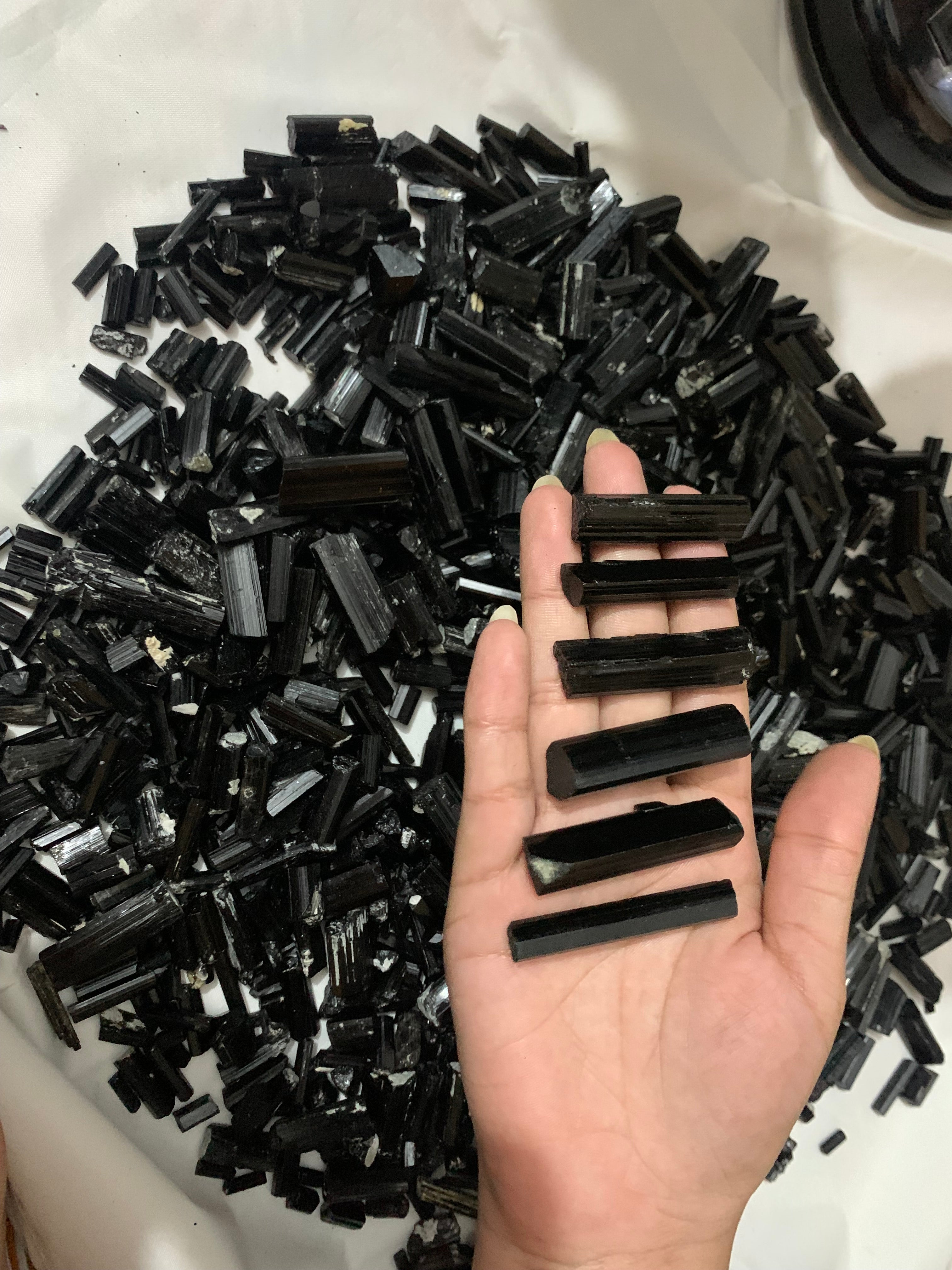 Rough tourmaline crystals