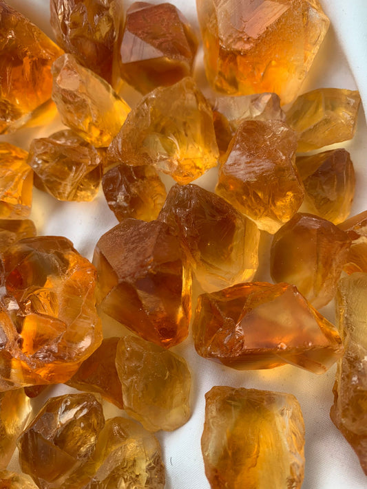 200grams orangish yellow citrine facet grade rough stone | uncut-raw-gemstones