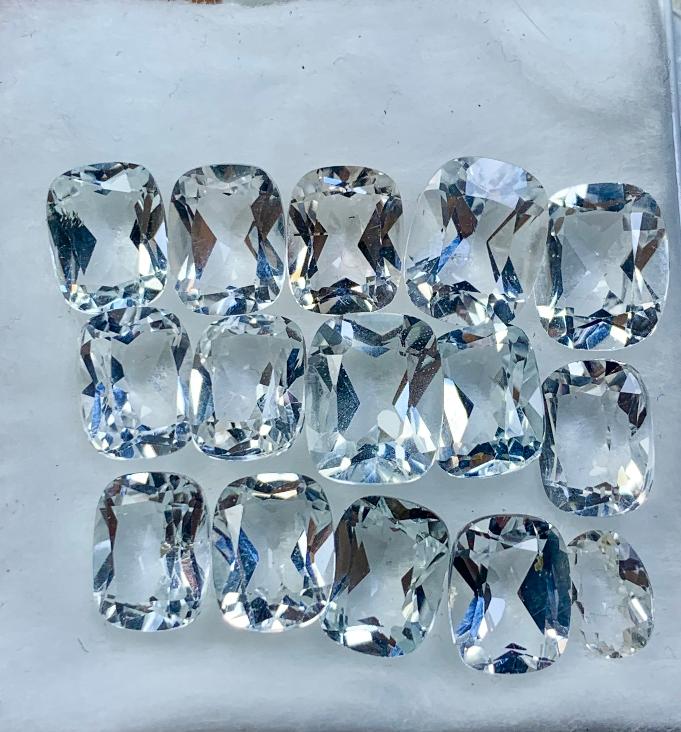 White faceted Topaz
