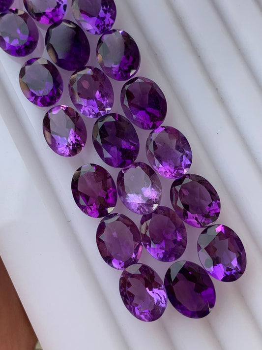 amethyst tennis necklace