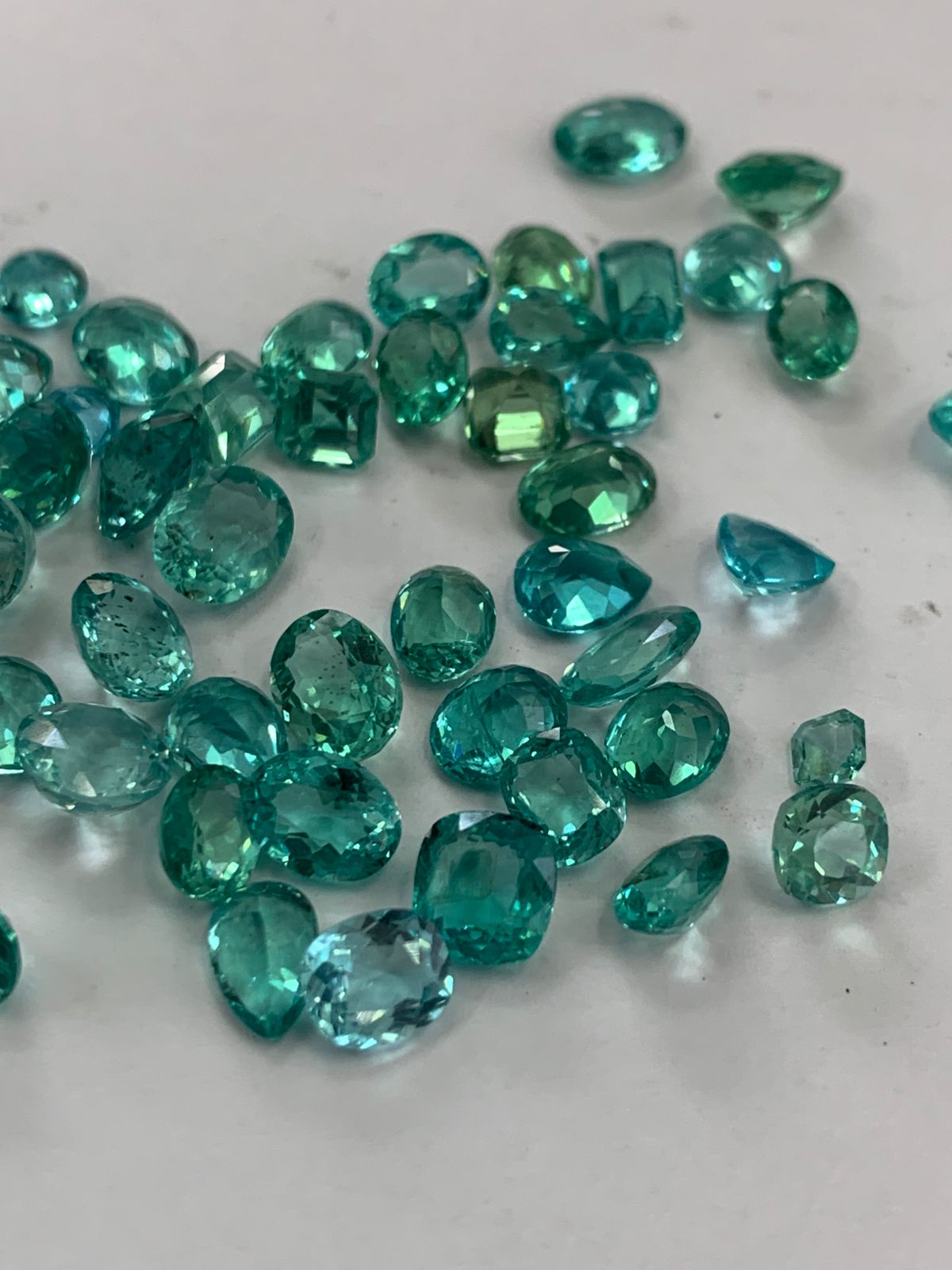 blue apatite orange calcite
