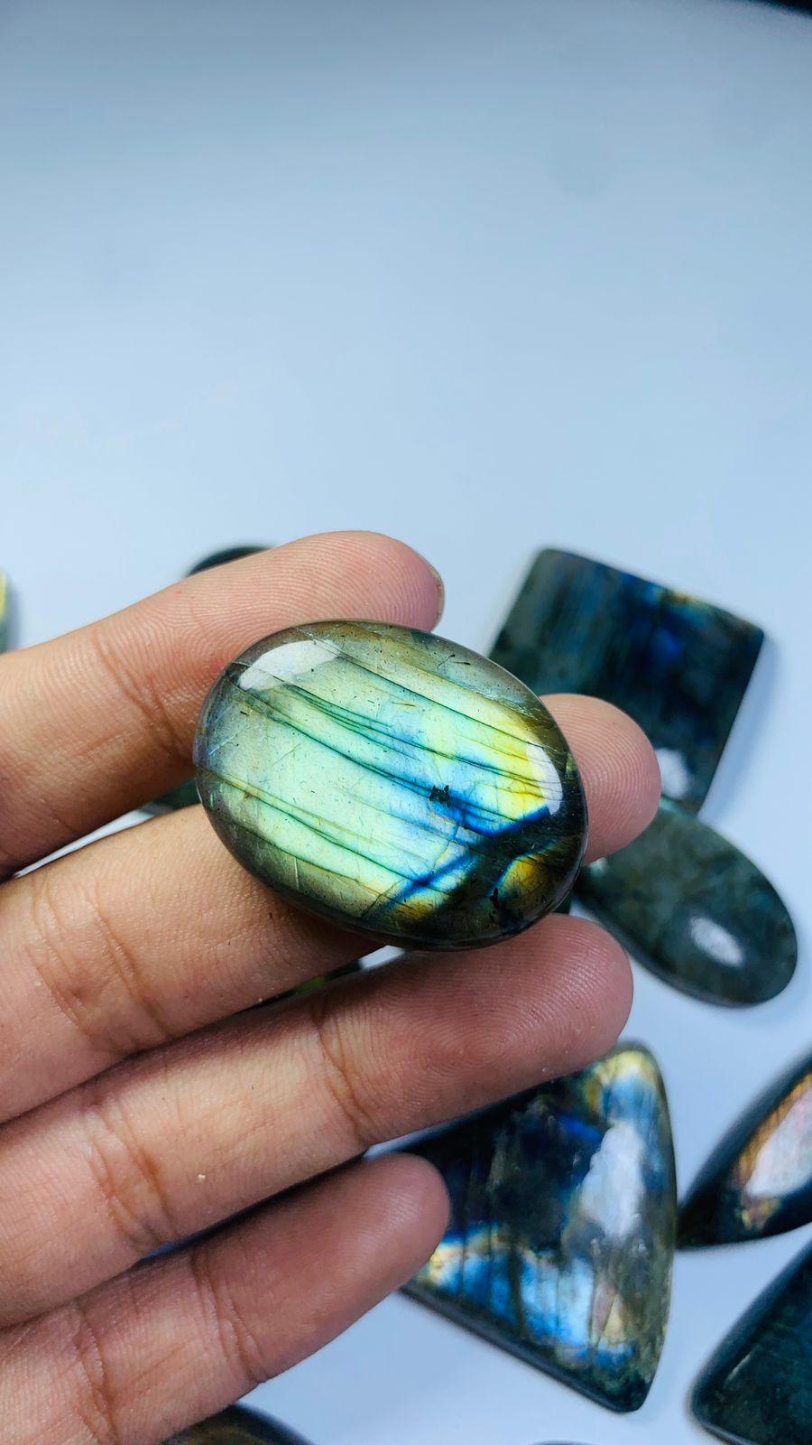 150g polished labradorite stones bulk for jewelry