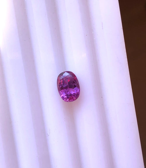 Kashmir ruby oval gemstone for sale

