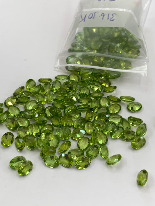 emerald cut peridot