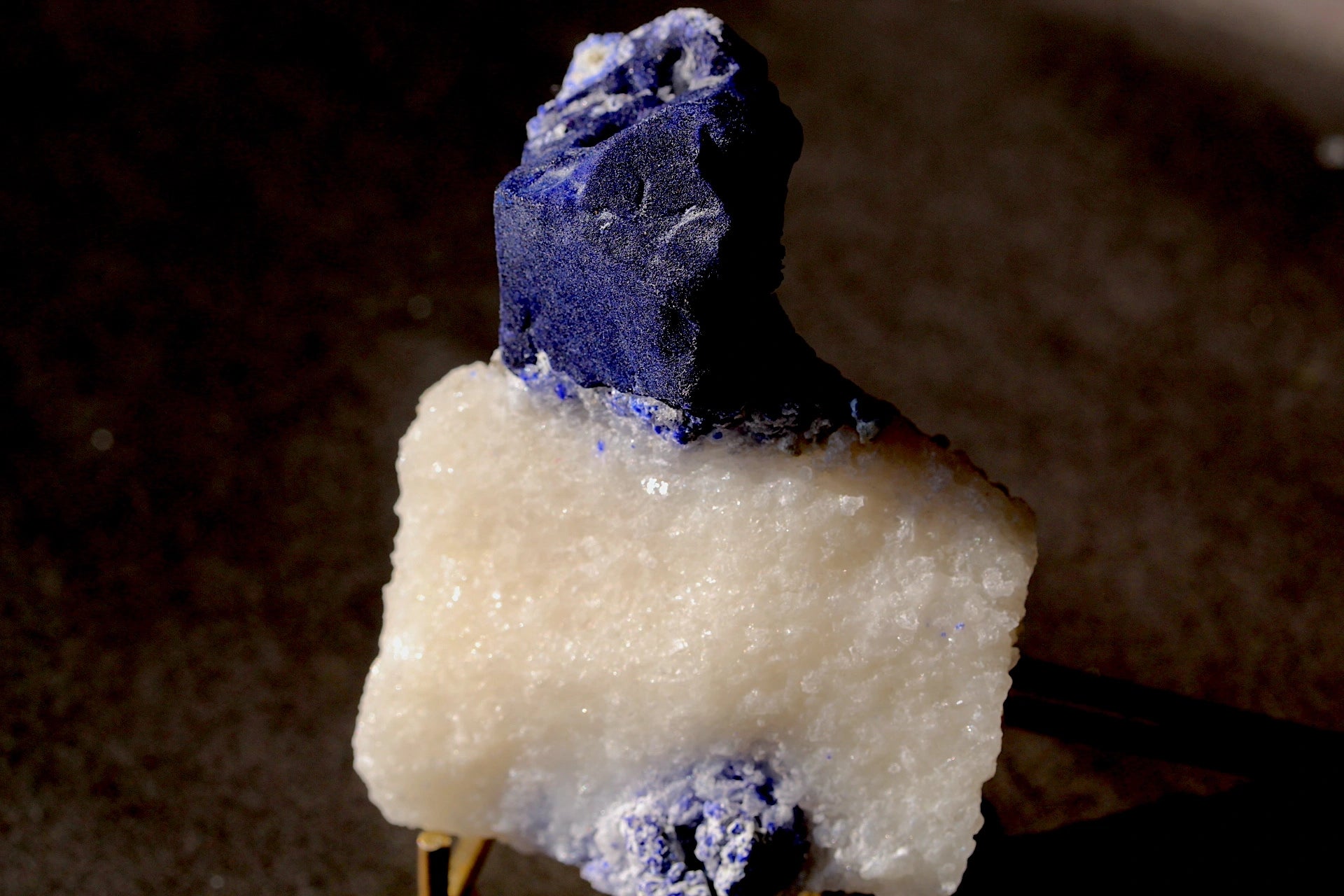 natural deep blue lazurite crystal specimen 110g

