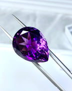 loose natural violet pear cut amethyst stones
