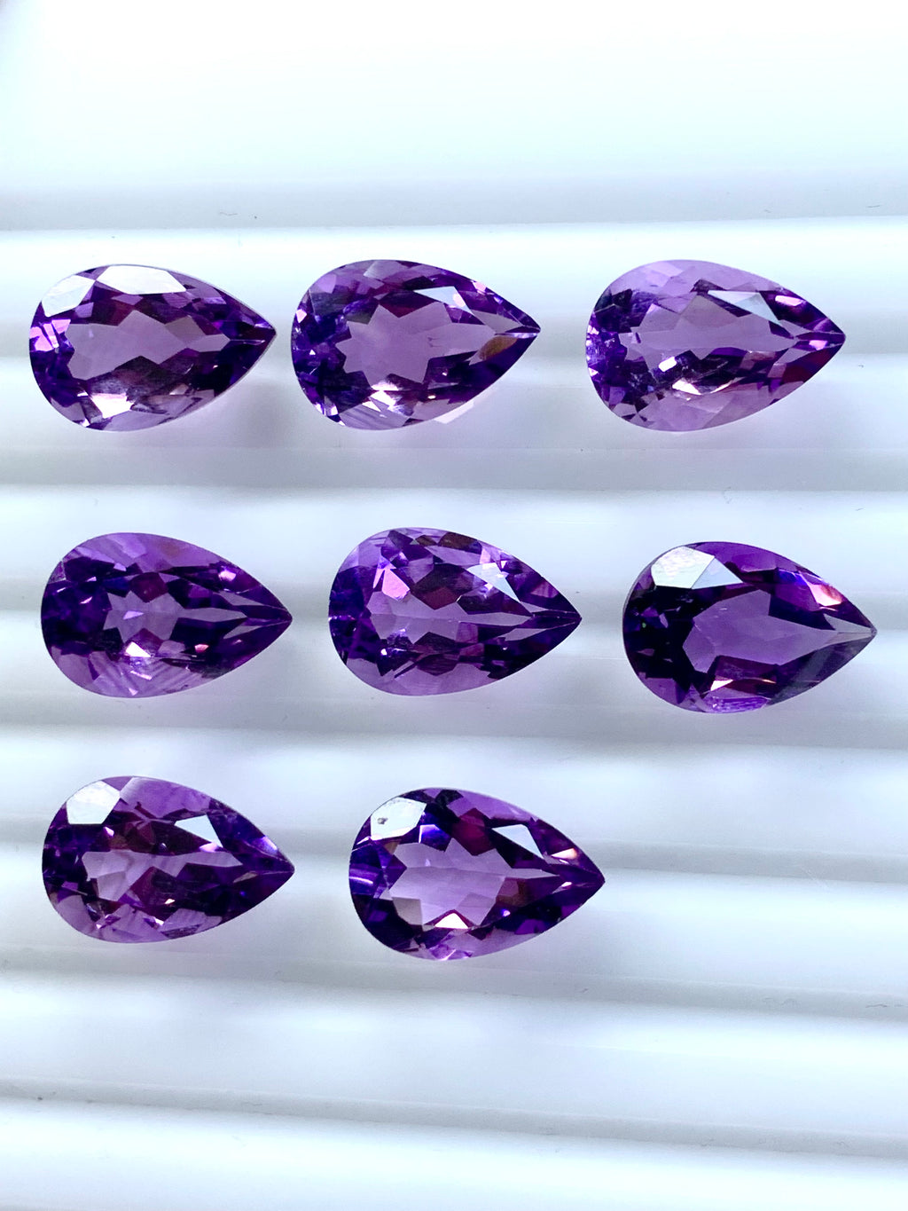 loose purple amethyst pear cut
