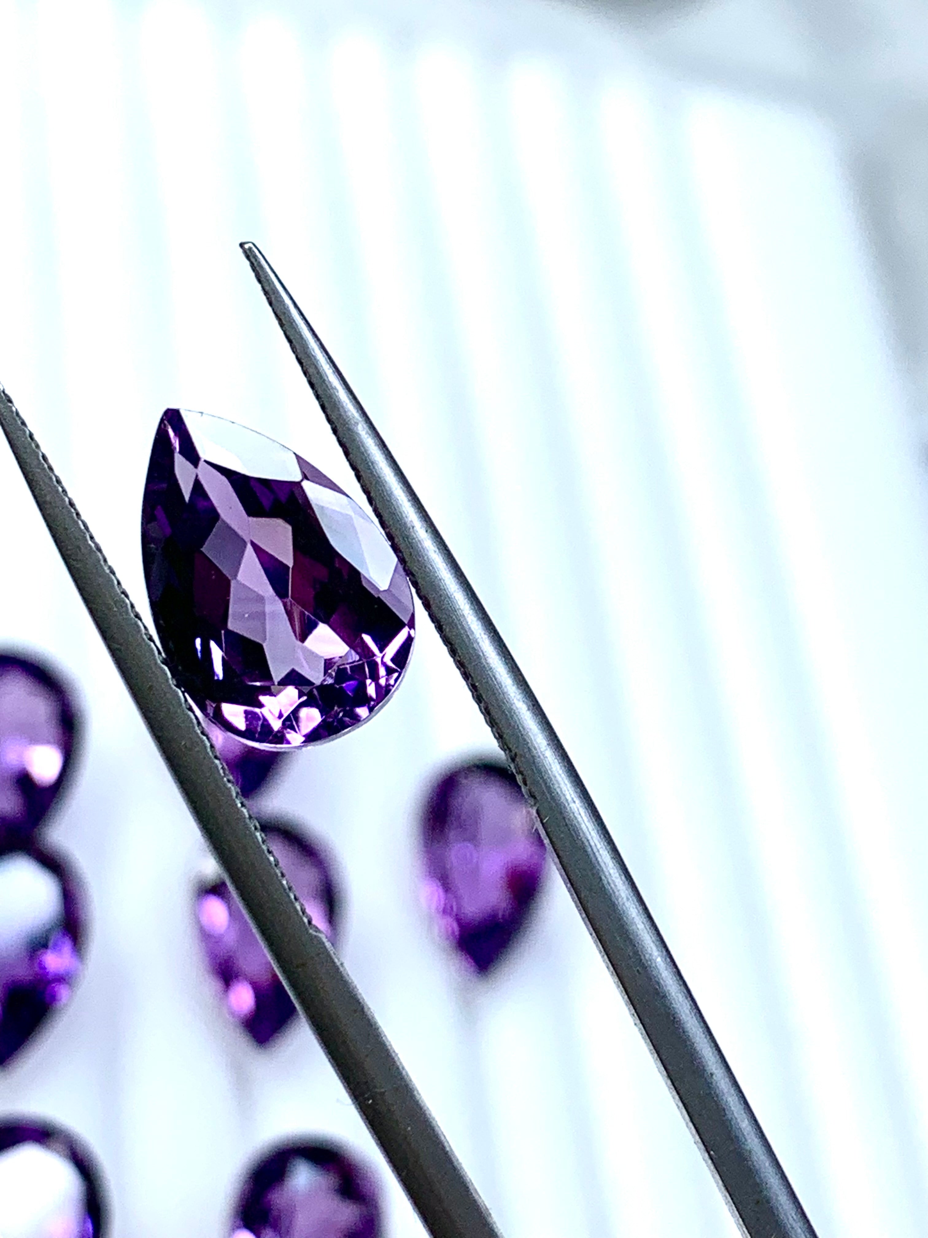 loose pear cut amethyst birthstone jewelry
