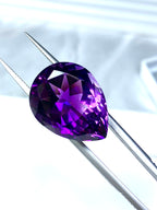 loose amethyst pear cut gemstone

