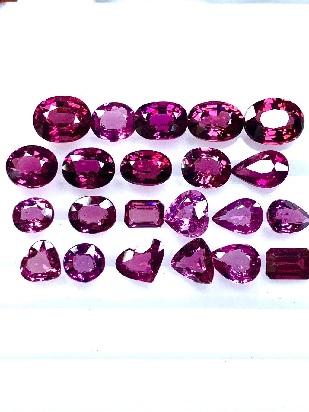 loose rhodolite garnet for setting jewelry
