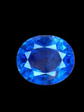 eye clean 2.75 carats natural blue sapphire round

