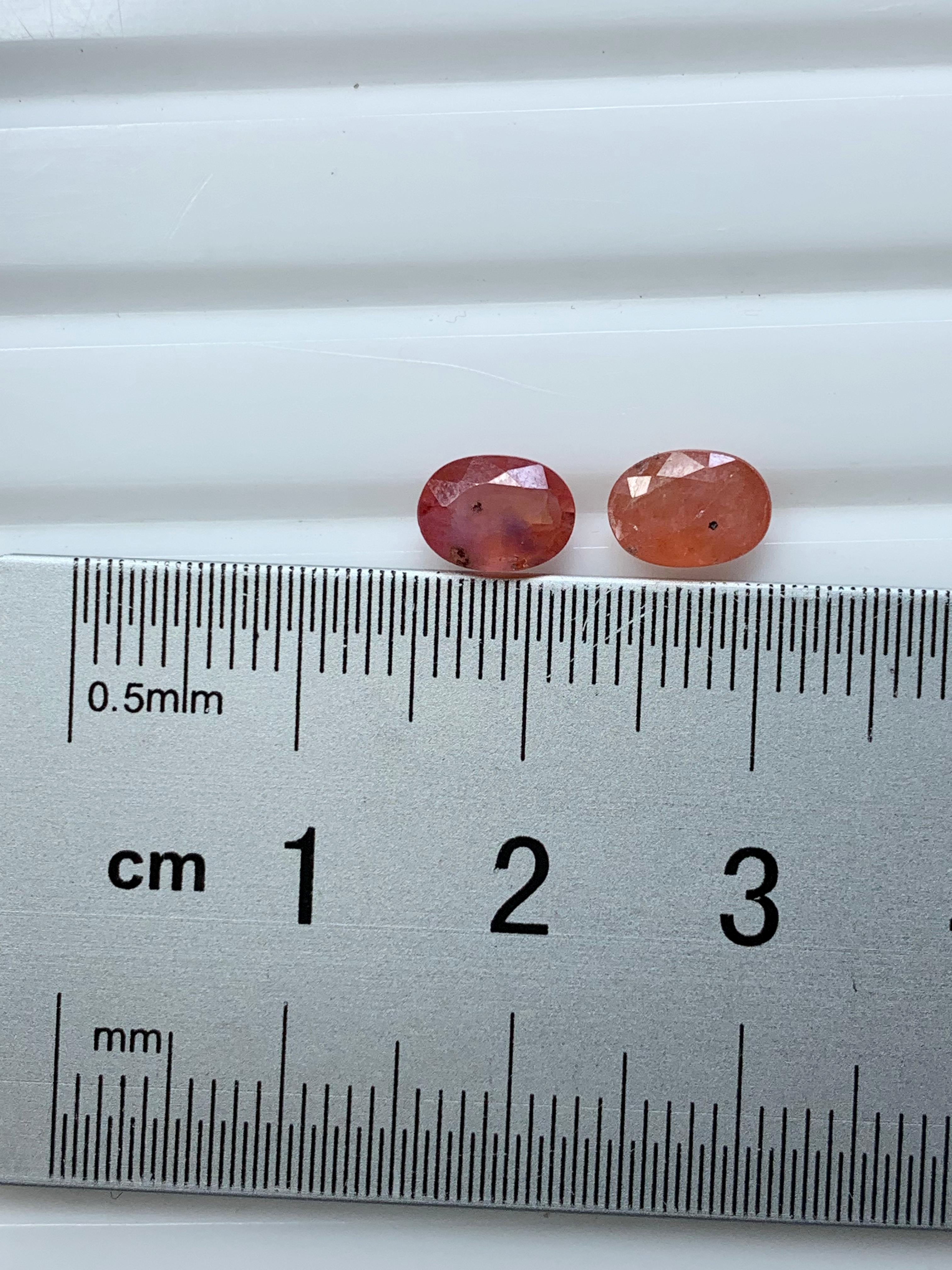 orangish red sapphire for sale