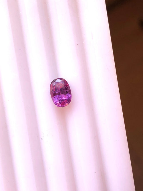 certified Kashmir ruby oval certified

