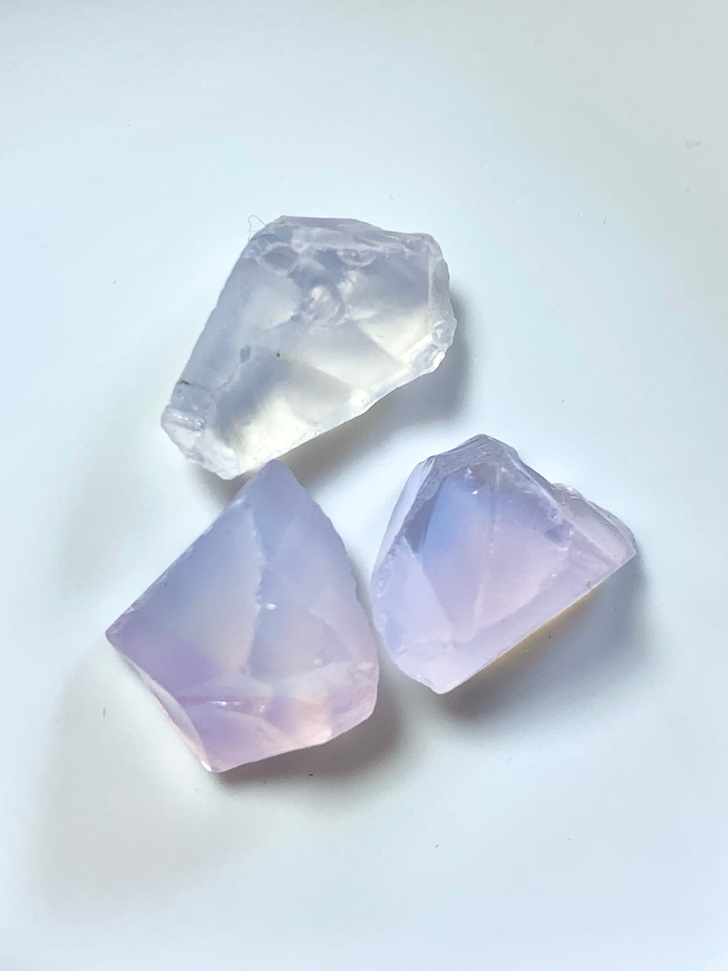 unpolished lavender quartz

