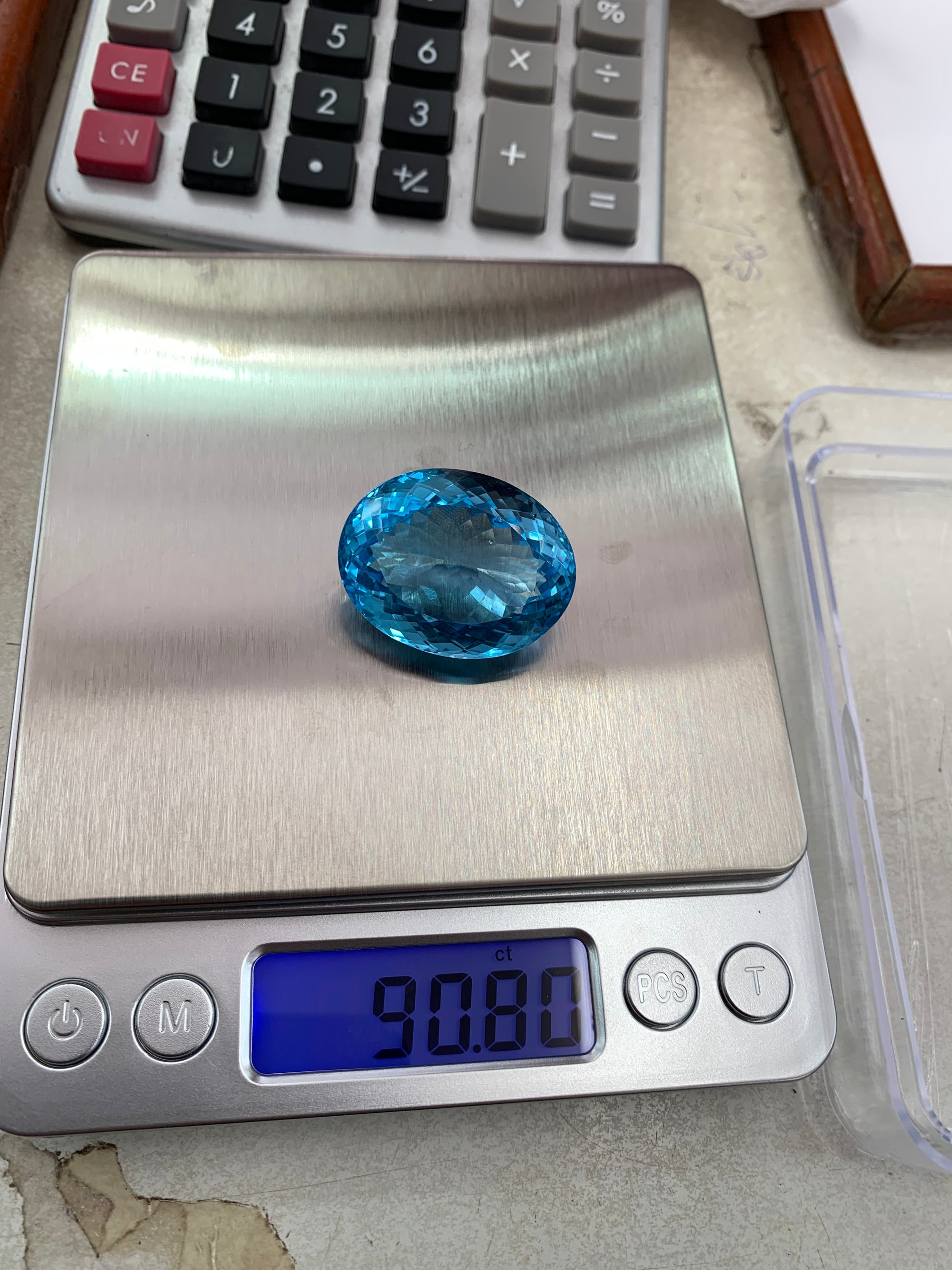 cut topaz gemstone