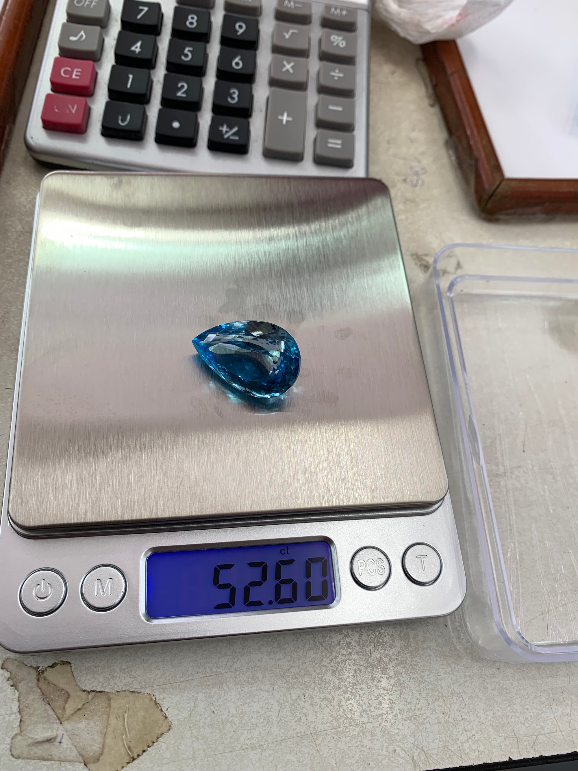 pear shape blue topaz faceted gems jewelry