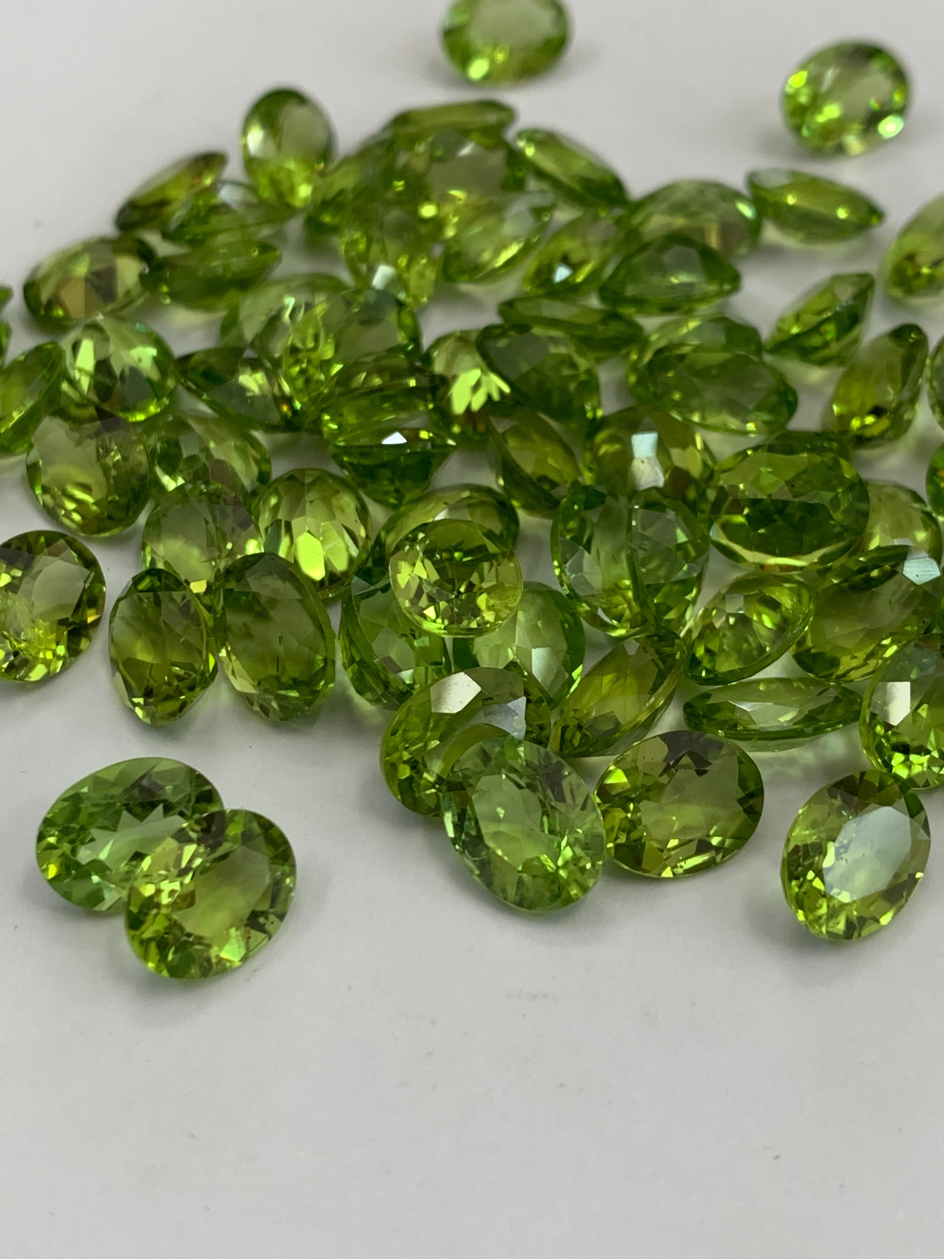 oval shape peridot