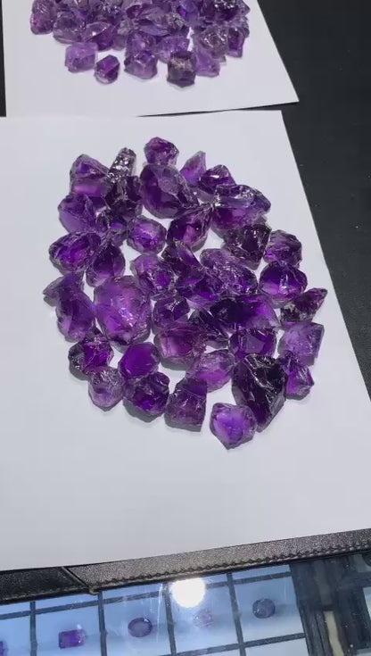 Brazil Amethyst Facet Grade Raw Stone 1000 Grams
