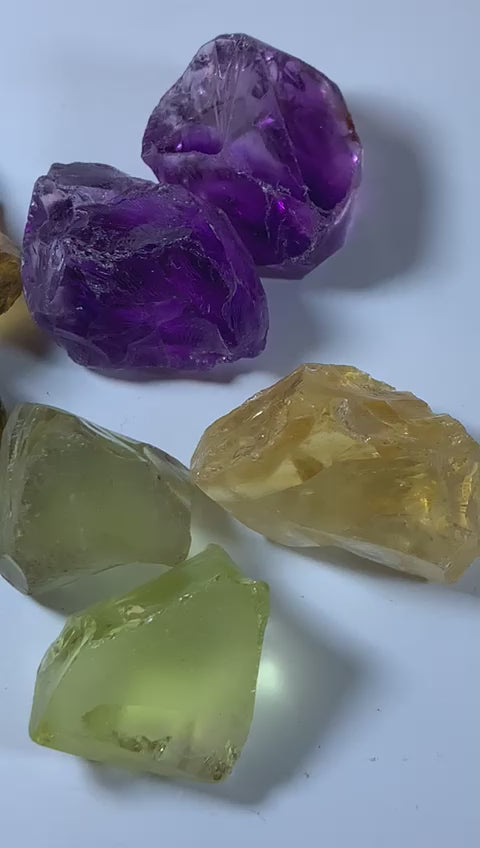 Small Deal Of Four Different Facet Grad Quartz Rough Gemstones
