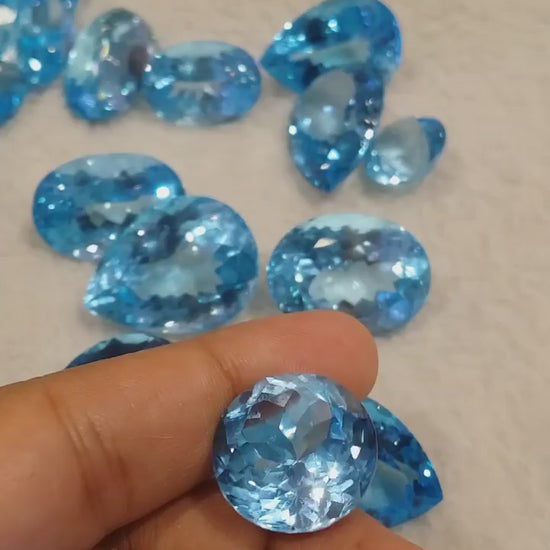 blue topaz for necklace