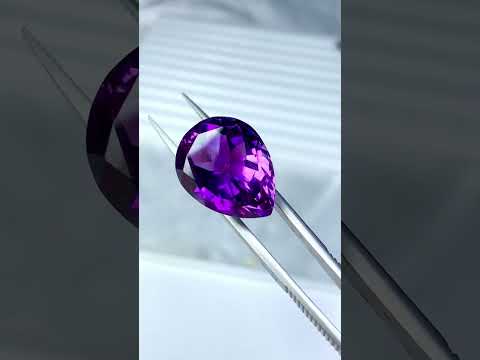 Natural Pear Shaped 23.50 carat Single Piece Big Size Faceted Amethyst