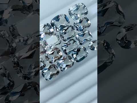 31.65 Carats Natural White Faceted Cushion Topaz | Loose Cut Gemstone