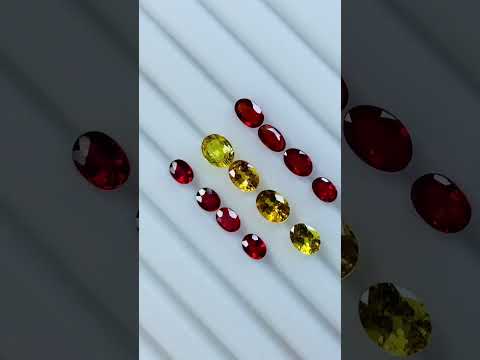 Faceted Orangish Red and Yellow Sapphires | Loose Sapphire For Jewelry