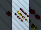 Faceted Orangish Red and Yellow Sapphires | Loose Sapphire For Jewelry
