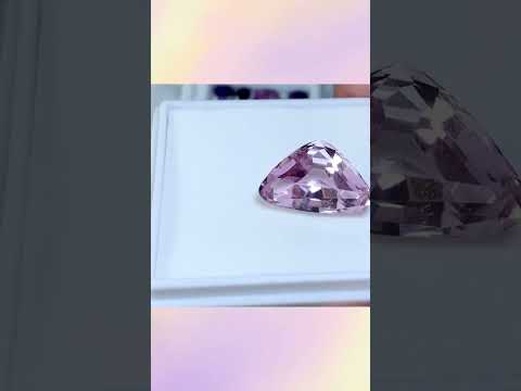 13 Carats Triangular Cut Pink Kunzite faceted Loose Gemstone
