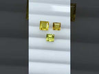Faceted Yellow Square Shape Sapphires || Cut Gemstone for Jewelry