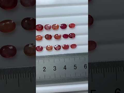 15 Carats Natural Orangish Red Sapphires|Loose Gems