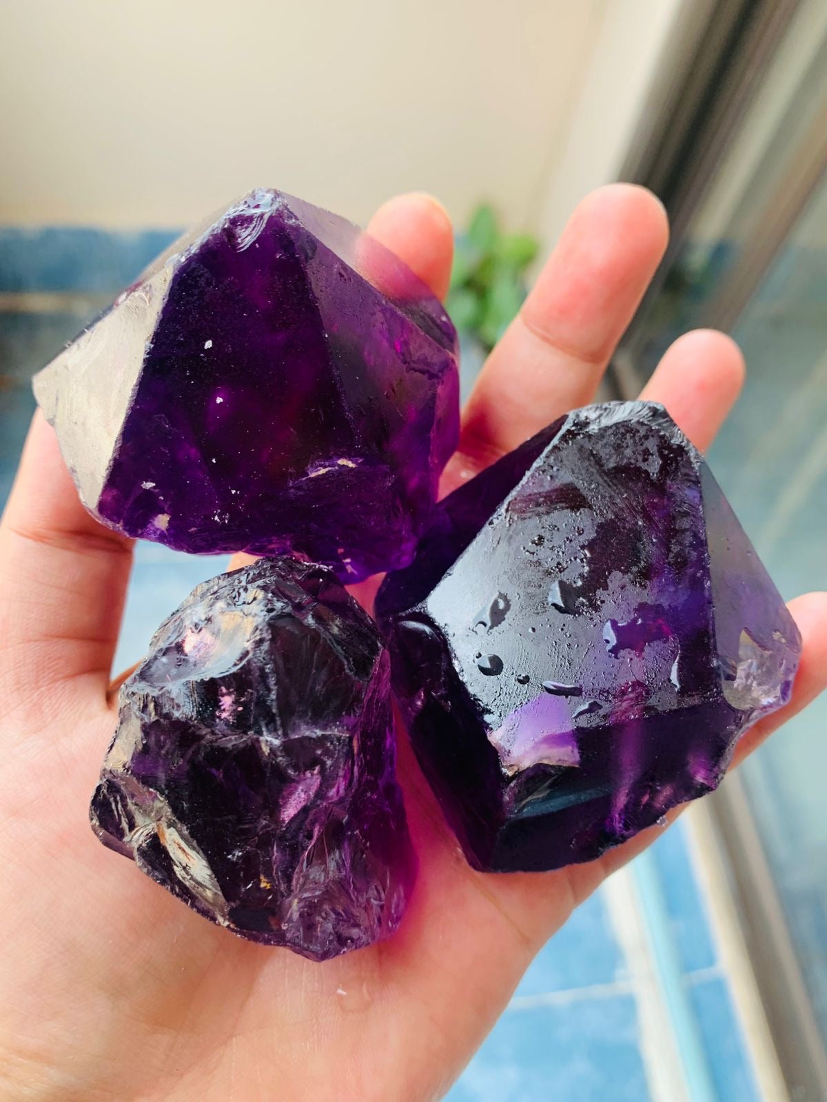 raw cut amethyst
