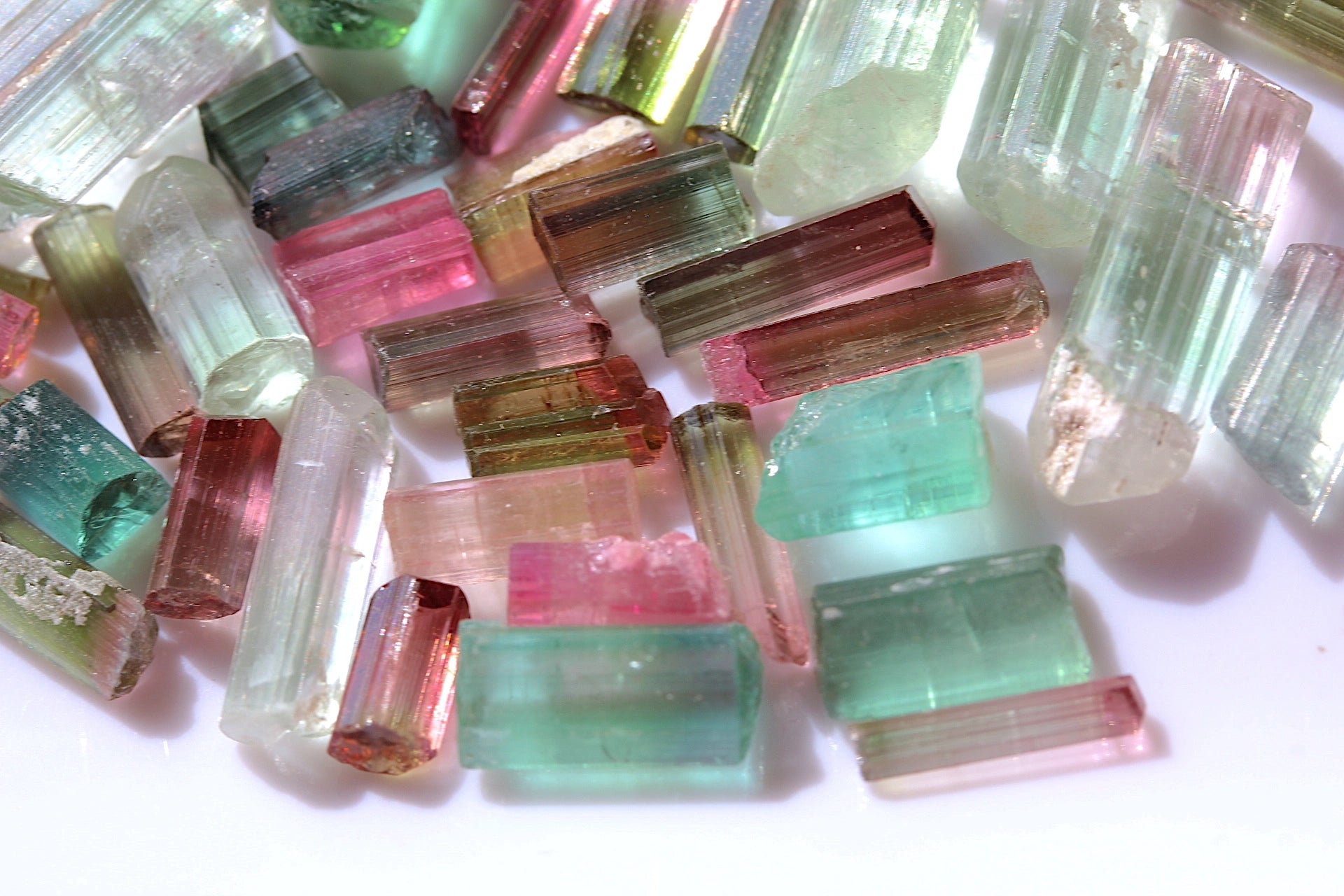 raw tourmaline crystals 103 carats for custom lapidary projects

