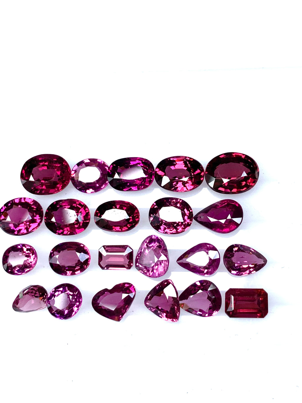 loose rhodolite garnet brilliant cut
