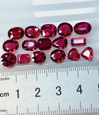 loose rhodolite garnet deep red gems
