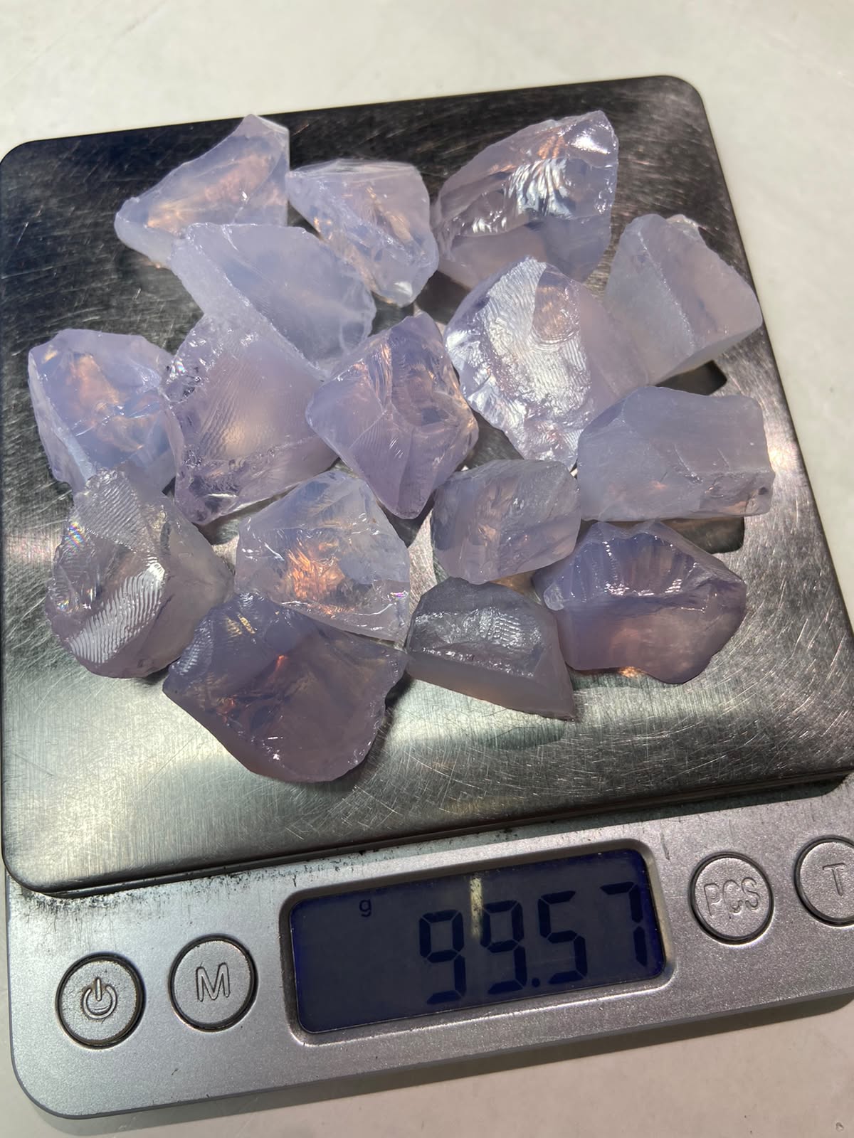 99 Grams Lavender Quartz Rough Gemstone Parcel