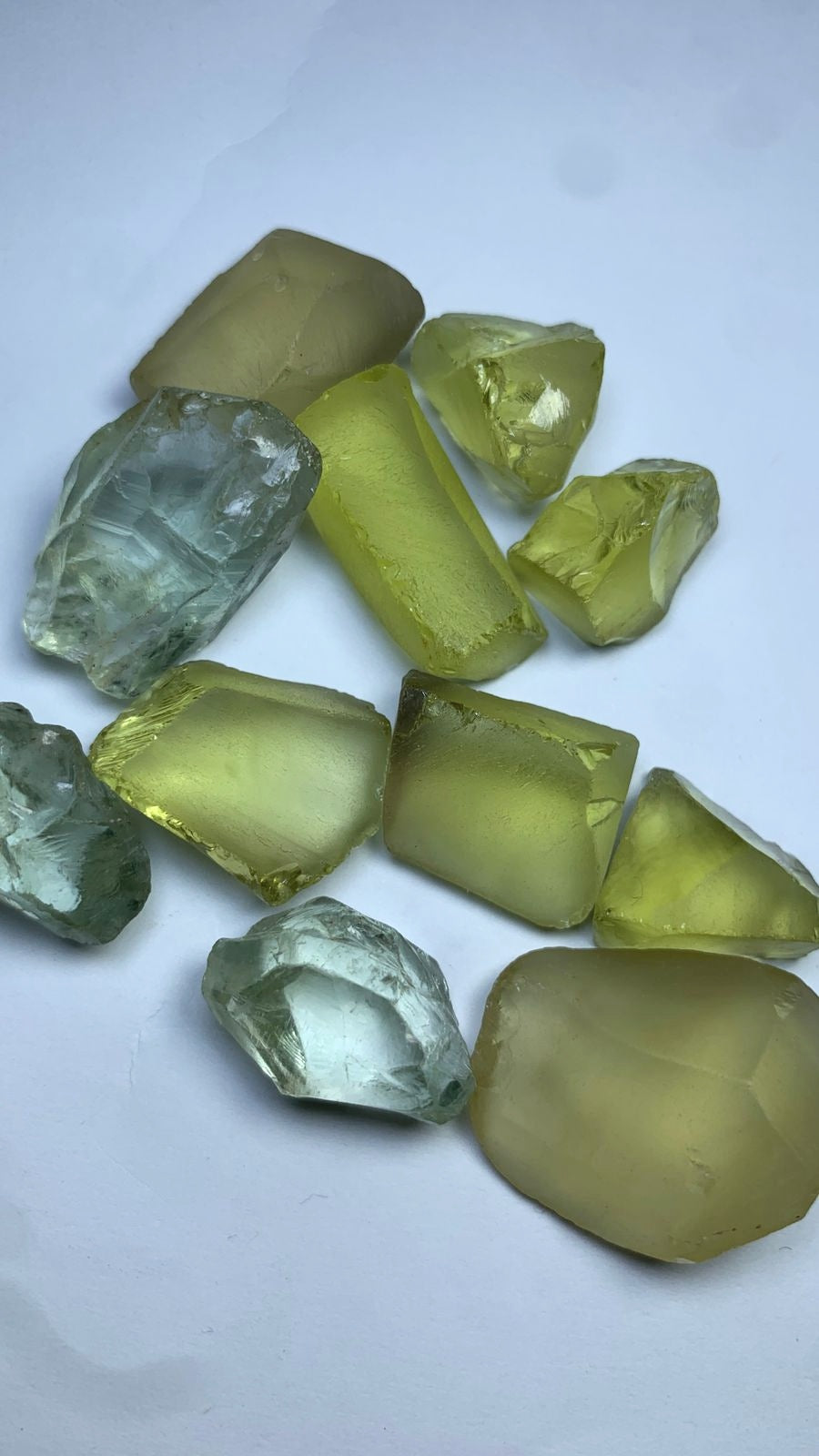 59 Grams Raw Lemon Quartz And Prasiolite Faceting Deal