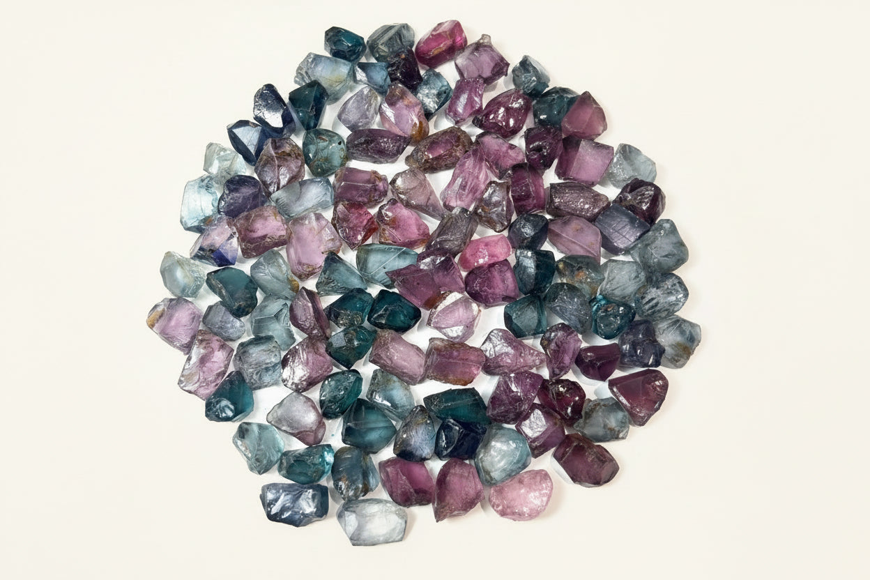 40 Grams Rough Spinels For Faceting | Raw Gems Wholesale Deal