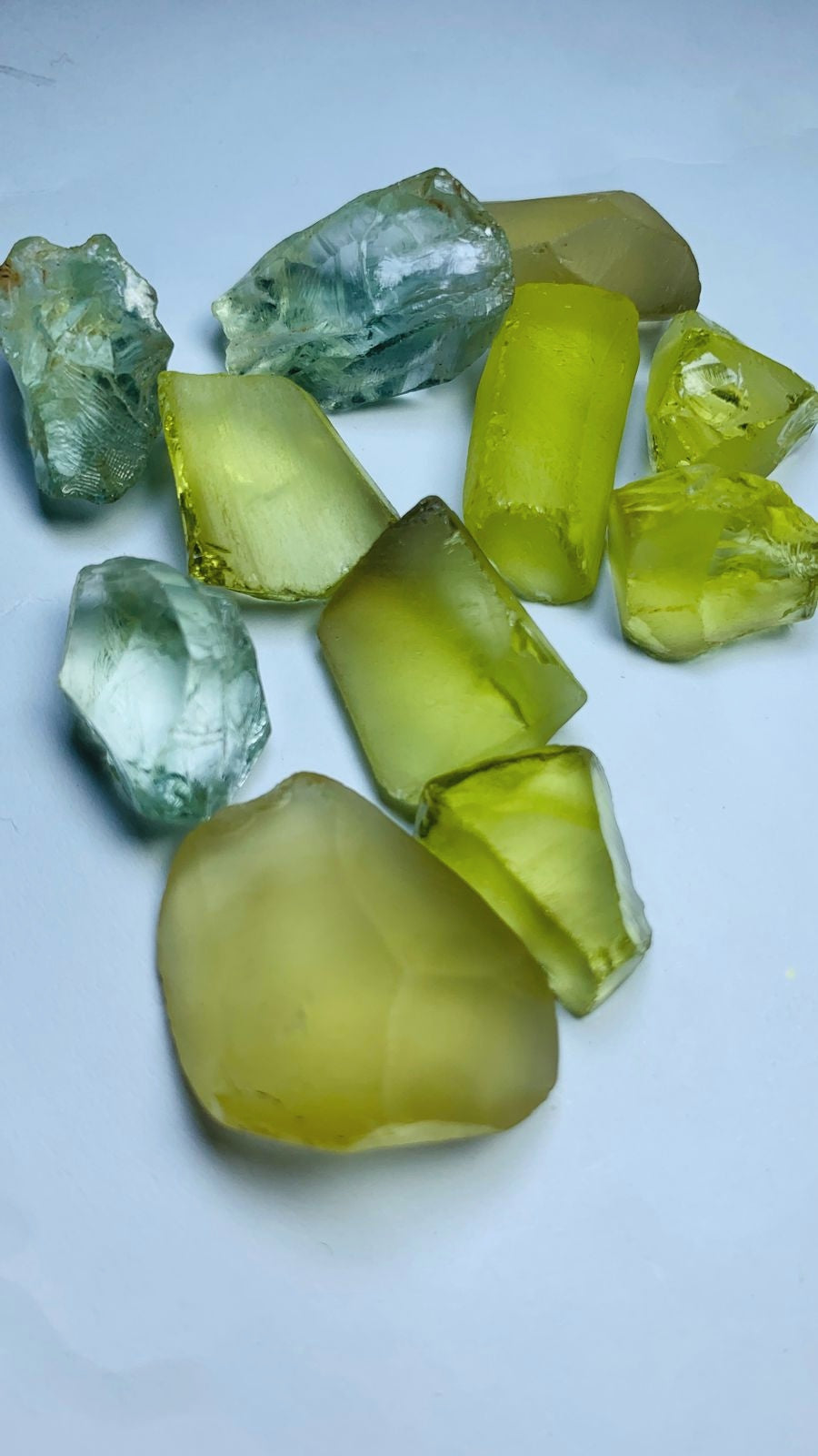 59 Grams Raw Lemon Quartz And Prasiolite Faceting Deal