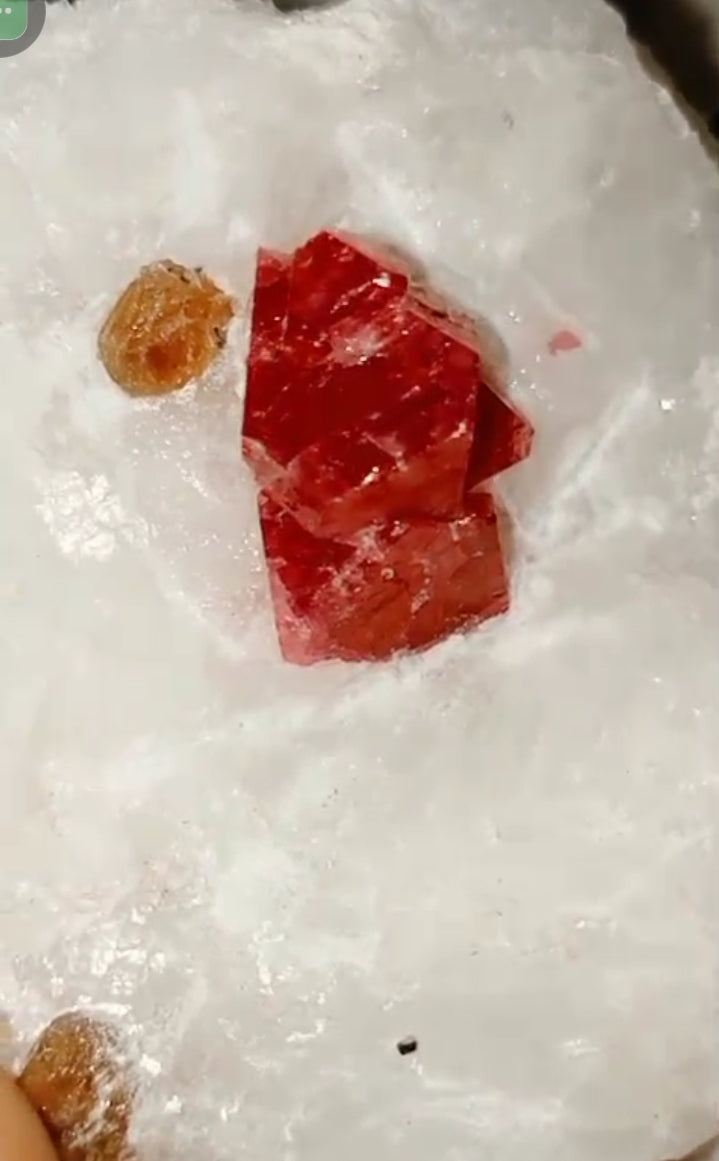 289 And 92 Grams Of Cobalt  Spinel On matrix And Red Spinel On matrix