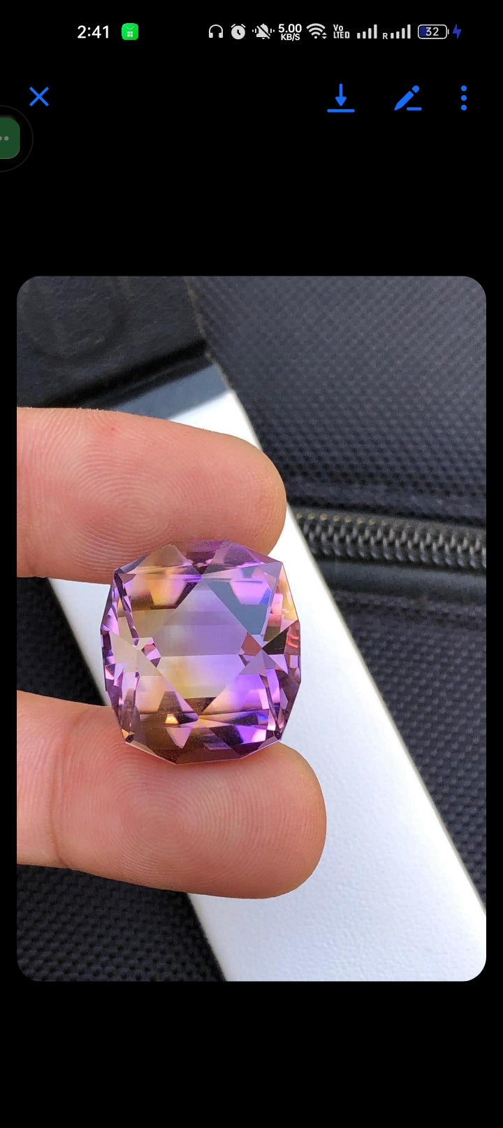 4.10 Carats Emerald And 54 Carats Ametrine