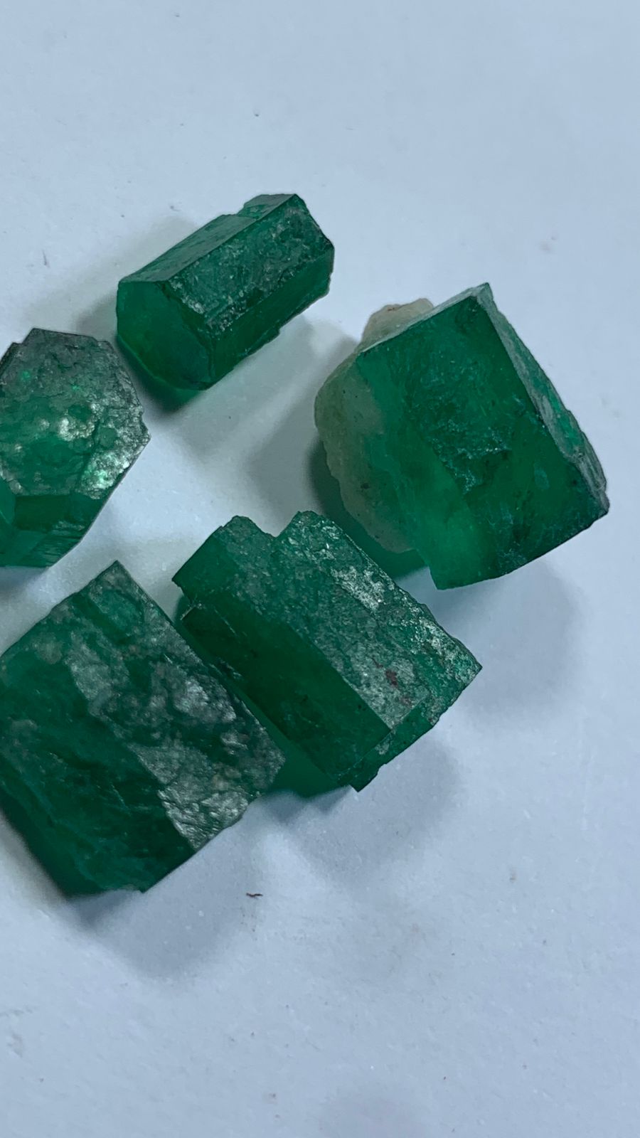 32 Carats Natural Rough Emerald And 5.25 Carats Tourmaline Crystal | Small Deal