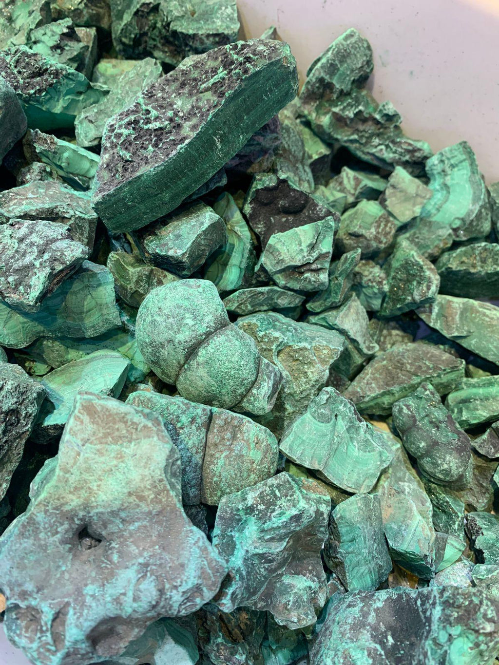 1000 Grams Natural rough malachite for lapidary