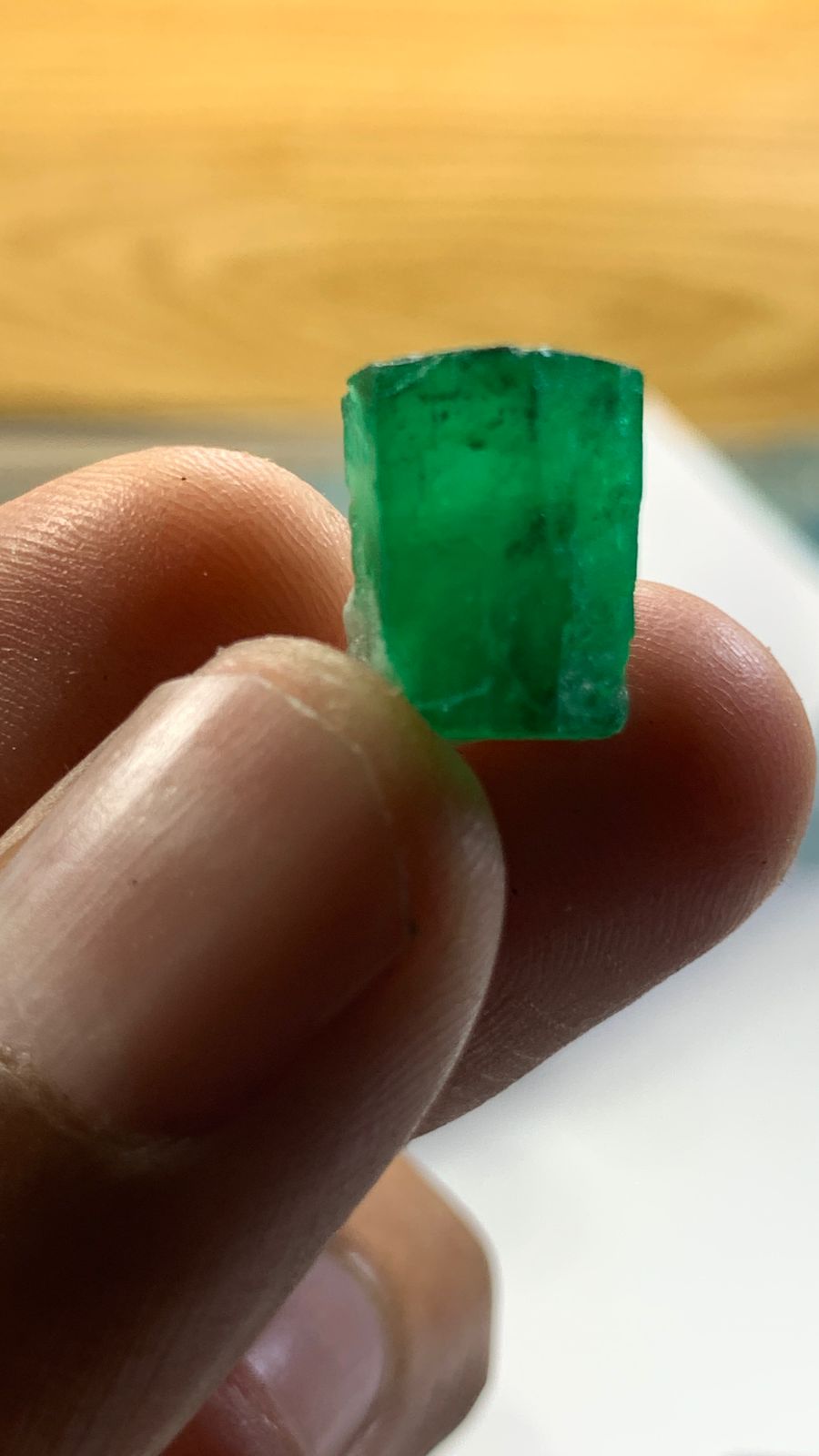 32 Carats Natural Rough Emerald And 5.25 Carats Tourmaline Crystal | Small Deal