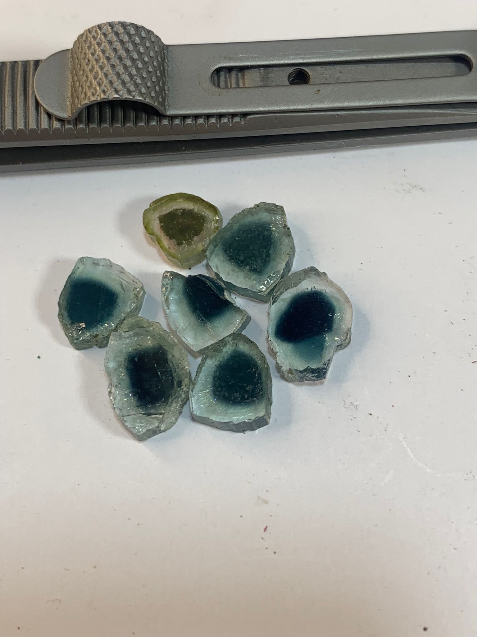 watermelon tourmaline rough